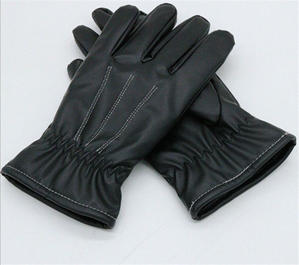 

wholesale autumn and winter plus velvet men' gloves riding windproof leather gloves can touch screen finger gloves wholesale, Blue;gray