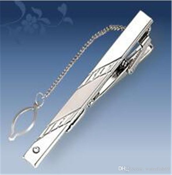 

fashion clasp wedding gift new tie clamp pin necktie simple clip silver tone men metal tie clips