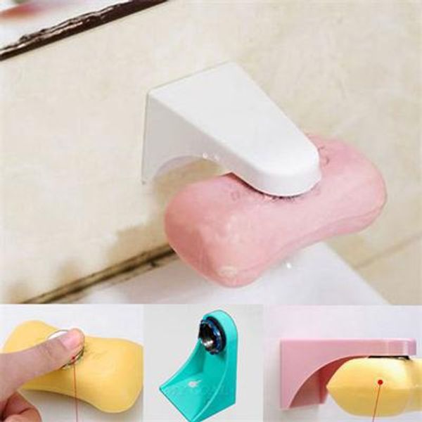 

new multi-function magnetic soap holder dispenser kitchen bathroom shower adhesive wall attachment soap storage box