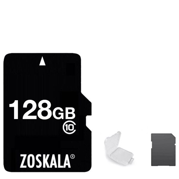 

2020 100% genuine zoskala real full class 10 256gb 128gb 64gb 32gb 16gb tf flash memory card + sd adapter