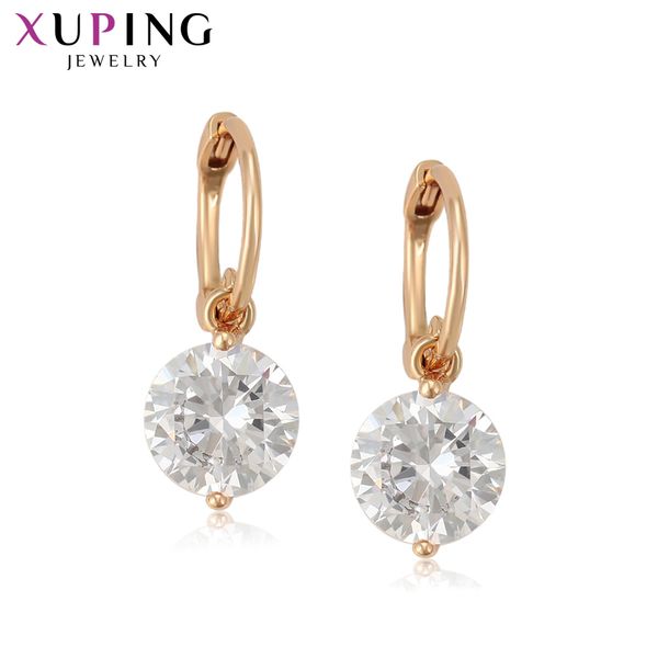 

xuping trendy luxury earrings for women synthetic cubic zirconia eardrops jewelry christmas eve gifts s201/2.1-98961, Silver