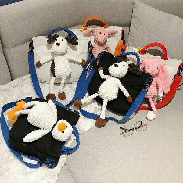

cute 3d print lovely animal ladies canvas girl handbags messeger bags casual travel bag