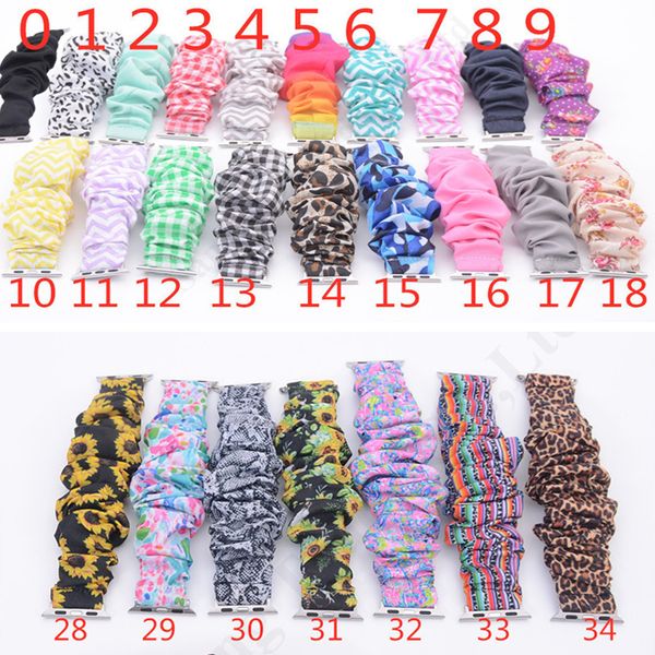 

boutique watch belts straps wristbands 38mm 42mm for applewatch bands scrunchie elastic scrunchies bracelets floral sunflower a110501