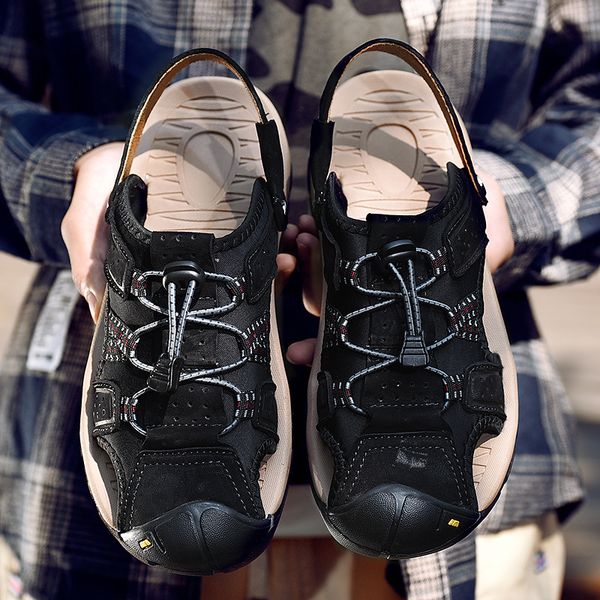 

new men's sandals in spring of 2019, Black