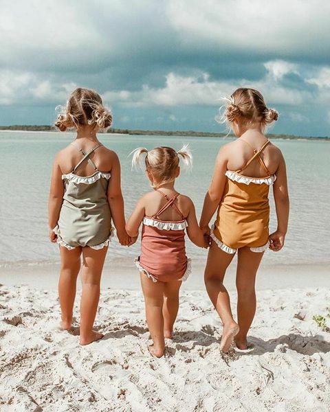 

дети ребёнки цельный бикини set купальник купальники пляжная