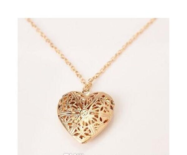 

hollow heart pendant necklaces fashion jewelry love collares geometric charm necklace bijoux new arrival 2018, Silver