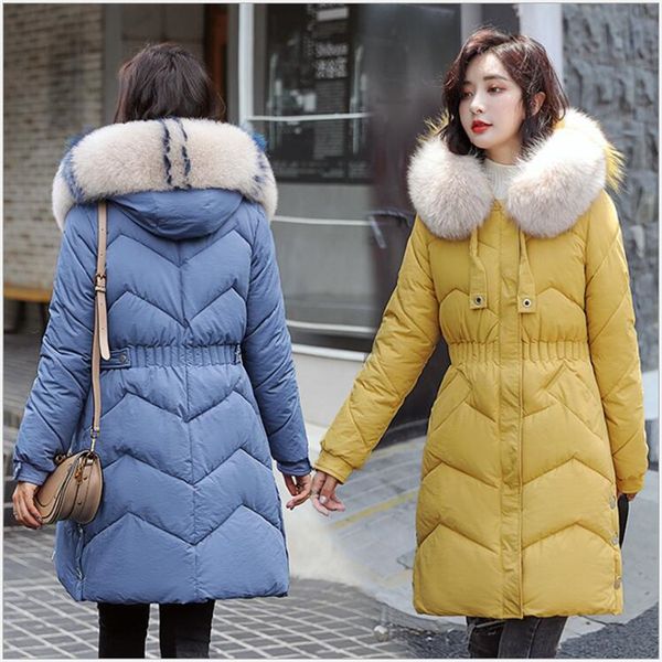 

fashion woman parka fake fur women winter jacket 2019 new student korean version slim winter coat plus size 3xl e81, Tan;black
