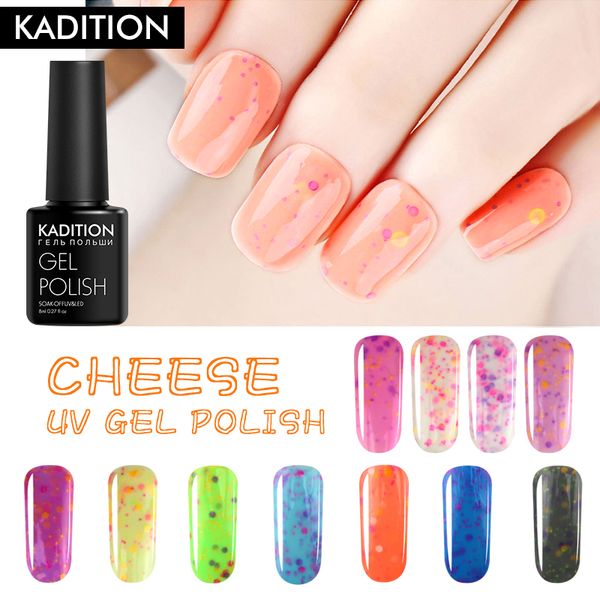 

kadition 3d cheese creative gel manicure uv led nail art salon manicure soak off gel blue place lucky color glue varnish set, Red;pink