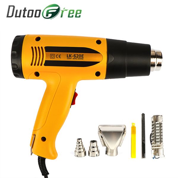 

dutooheat shrink gun plastic welding torch hair dryer car foil roasting 2000w fq-2000s digital display industrial