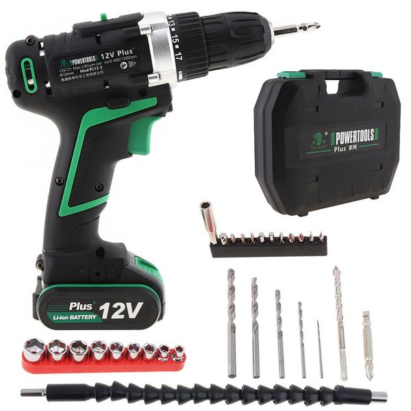 

electric drill 100-240v cordless screwdriver 12v electric screwdriver with rotation switch for handling screws/punching