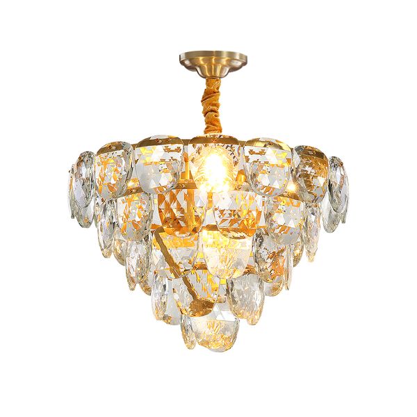 

2020 new style luxury modern crystal chandelier lighting round dining room lamp girl bedroom gorgeous cloakroom light fixtures