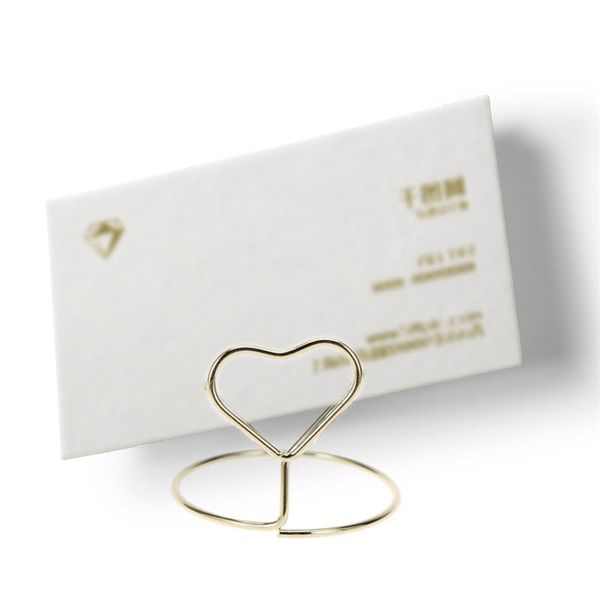 

10pcs heart shape места memo держатель карт прекрасных провода таблица количество держатели с базой для ресторана свадебного банкета (золото