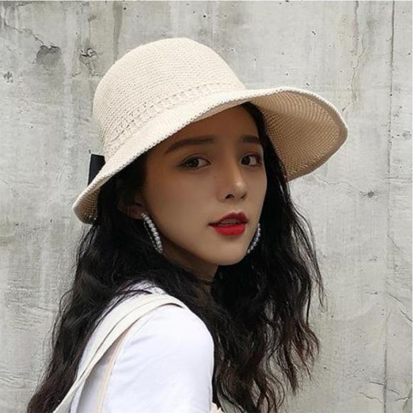 

wide brim hats women water sprinkling festival foldable fashion casual summer sun hat lightweight portable exquisite bowknot travel, Blue;gray