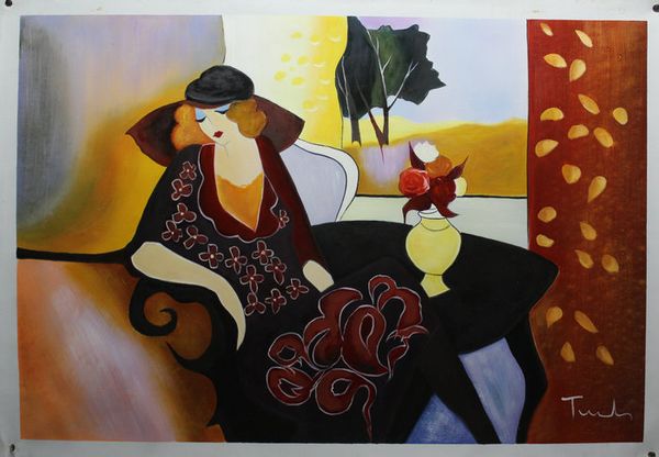 

itzchak tarkay nouvelles фигурация главная произведения искусства современный портрет сеньоры ручной работы картины маслом на холсте вогнута