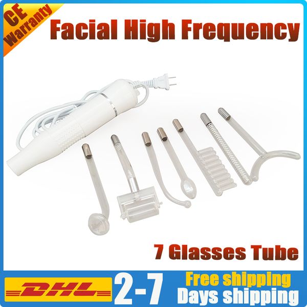 

high frequency electrode facial care electrotherapy massager face spot acne therpay orange purple violet ray skin care electrodes