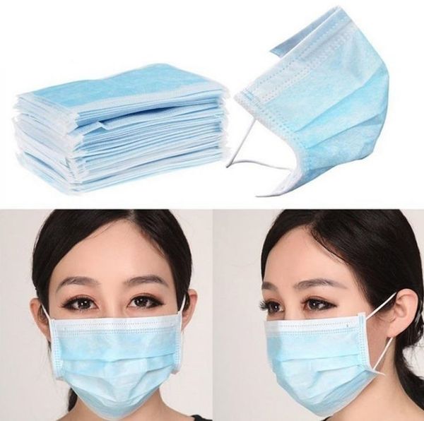 

главная лицо рот маски 3 слоя пылезащитный лицевой защитный чехол маски антипылевые одноразовые салон ушной рот маска партии маски