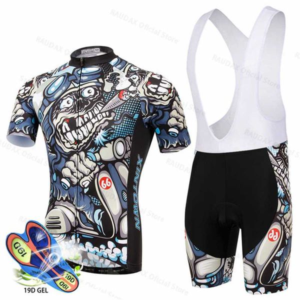 

cycling clothing cyclingsweatshirt mountain cycling sweatshirt breathable short sleeve clothing suit smoke ghost picture, Black;blue