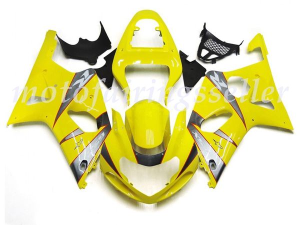 

new abs plastic fairings kit fit for suzuki gsxr1000 2000 2001 2002 gsxr1000 00 01 02 injection mold gloss yellow and silver kit