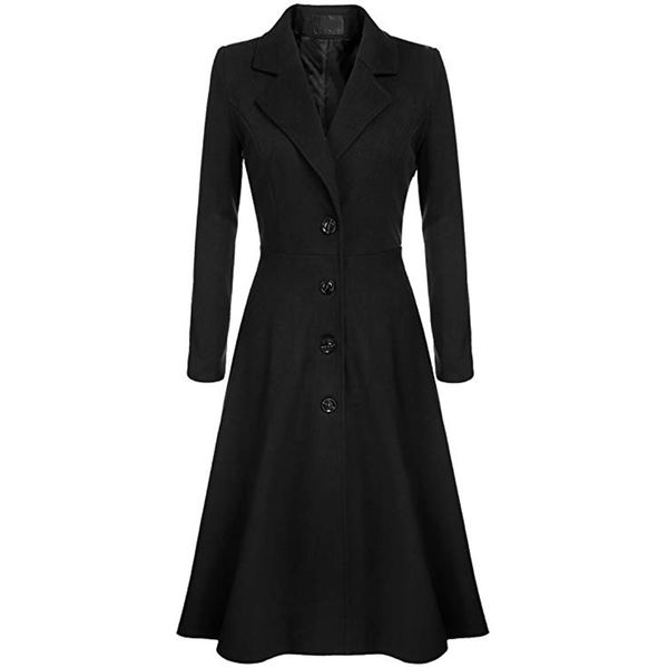 

fashion womentrench coat classic single breasted long coat outerwear manteau femme hiver abrigo mujer, Tan;black