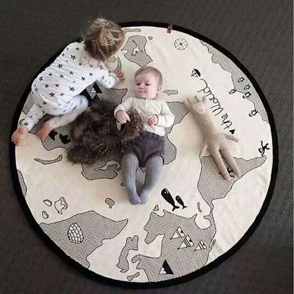 

ins explosion models adventure world map baby earth game blanket crawling mat childrens room decoration