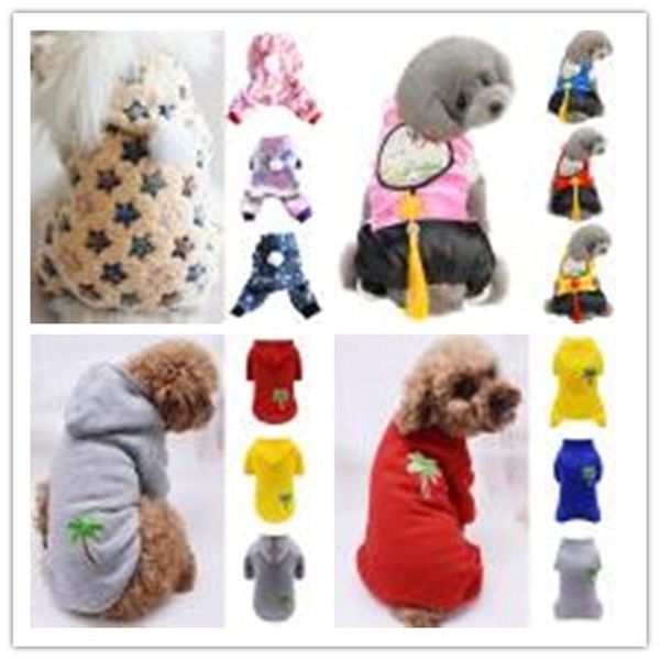 

собака shirt звезда картина полярный puppy coat осень зима домашние животные кошки теплая одежда с капюшоном фуфайки пальто моды плюшевые со