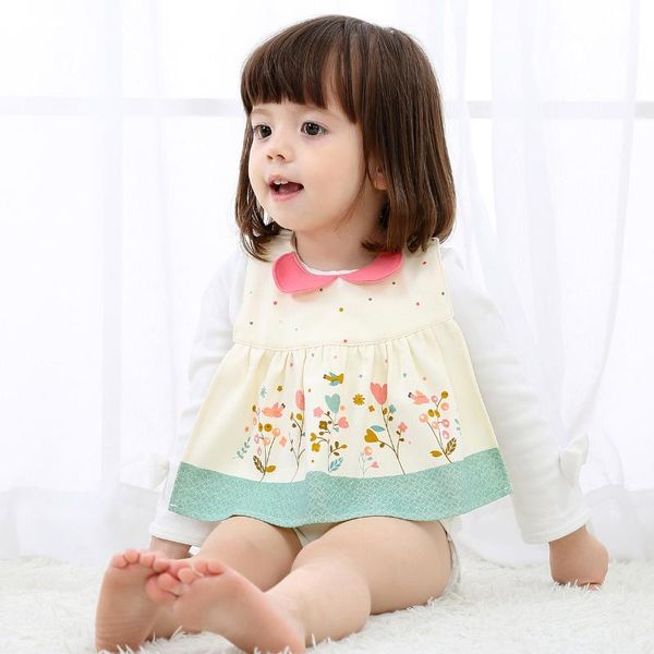 

baby girl pure cotton skirt type bib strap cross type baby adjustable mouth water towel eating bib