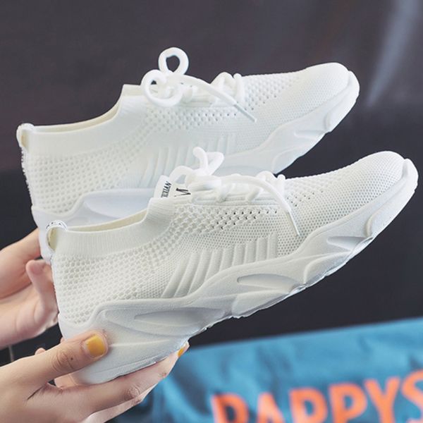 

2020 fashion women causal shoes all white black pink comfortable shoes black white outdoor jogging walking sneakers sports shoes size 35-40