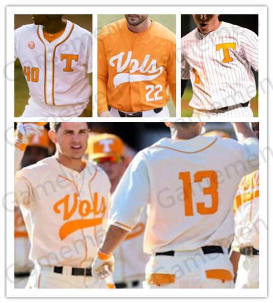 

ncaa tennessee volunteers 2019 baseball custom any name any number jersey 11 yan gomes 3 todd helton 19 matt duffy stitched jersey, Blue;black