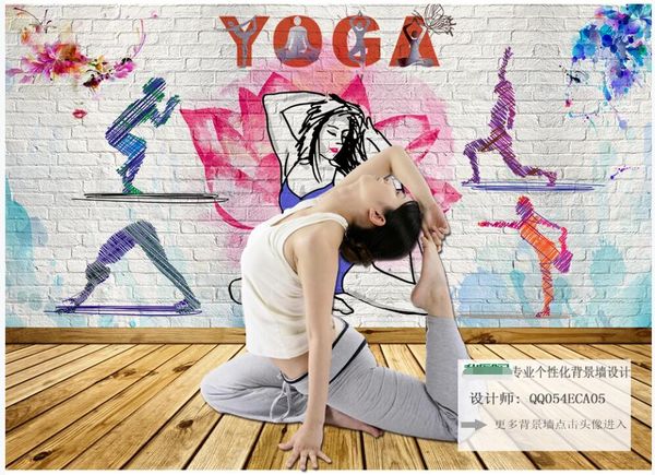 

3d room wallpaper custom p mural retro nostalgic beauty gym yoga fitness tooling living room 3d wall murals wallpaper for walls 3 d