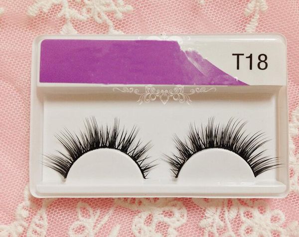 

cotton thread false eyelashes winged cross messy nature long fake eyelashes-t18