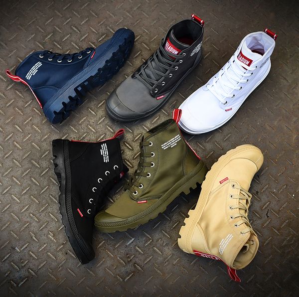 

mens shoes 2019 palladium fashion tactical morale green black white sand luxury designer ankle boots outdoor womens sneakers trainers 36-45