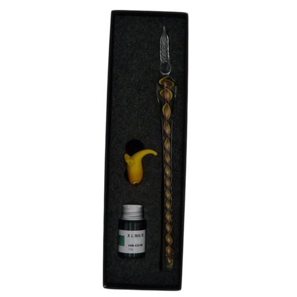 

1 pc vintage handmade art elegant crystal glass dip pen sign ink pens