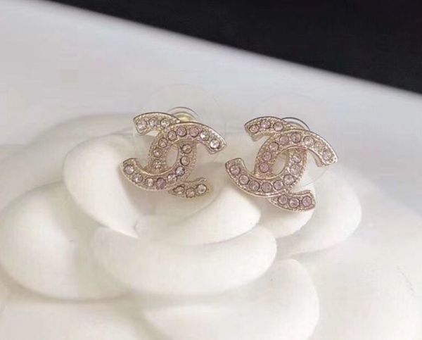 

2020 g luxury designer jewelry women earrings beaded rhinestones designer jewelry for evening prom show earrings high quality, Golden;silver