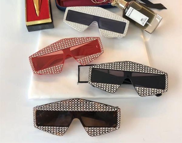 

limited edition 0289 солнцезащитные очки игристых алмазная конструктор кадров bling bling защита от ультрафиолетовых лучей лучшие моды летни, White;black