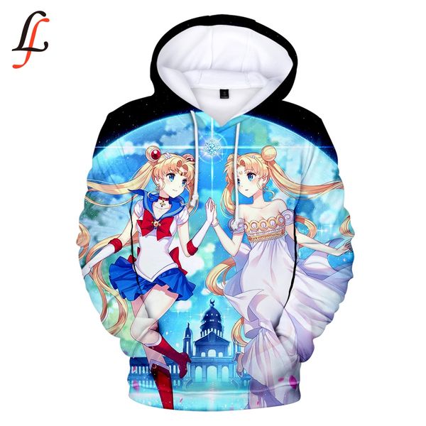 

sailor moon 3d software 2019 new hoodies sweatshirt harajuku women/men popular clothes casual hooded 4xl, Black