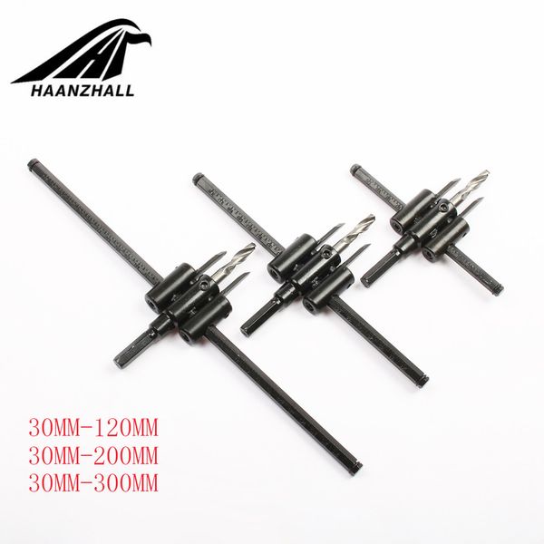 

adjustable metal wood circle hole saw drill bit cutter kit diy tool 30mm-120mm black alloy blade 30mm-200mm 30mm-300mm