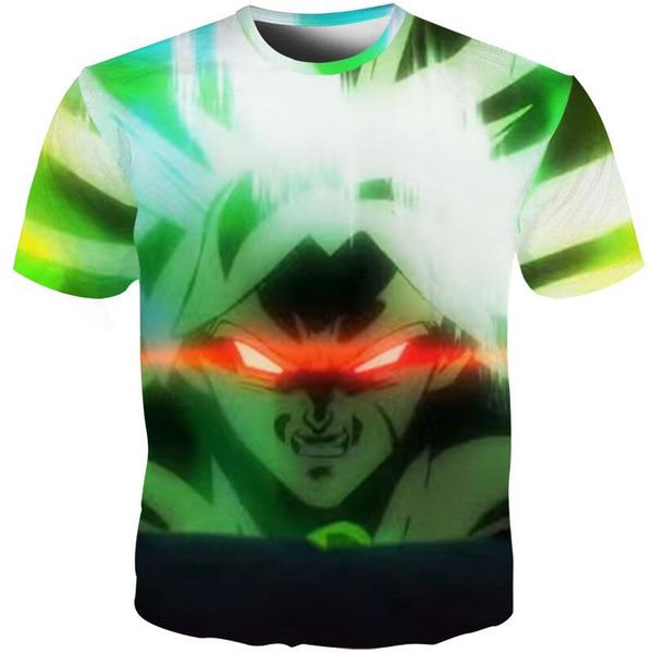 

новые моды для мужчин / женщин dragon ball супер аниме смешные 3d печати футболка повседневная с коротким рукавом смешные футболки футболки, White;black