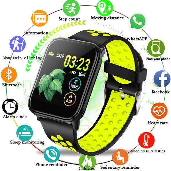 

bangwei smart watch oled color full screen touch screen yellow fashion smart sports watch blood pressure heart rate monitor band, Slivery;brown