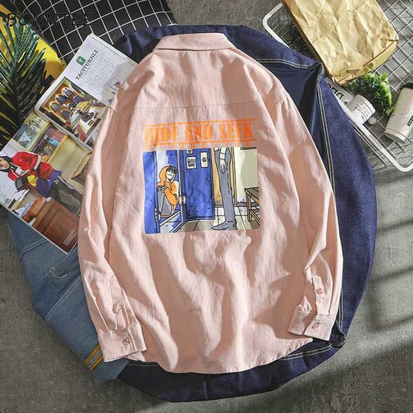 

мужские рубашки printed ch плюс размер 4xl пара ретро mens корейского стиль harajuku ulzzang простого все матч досуг outwear студенты, White;black