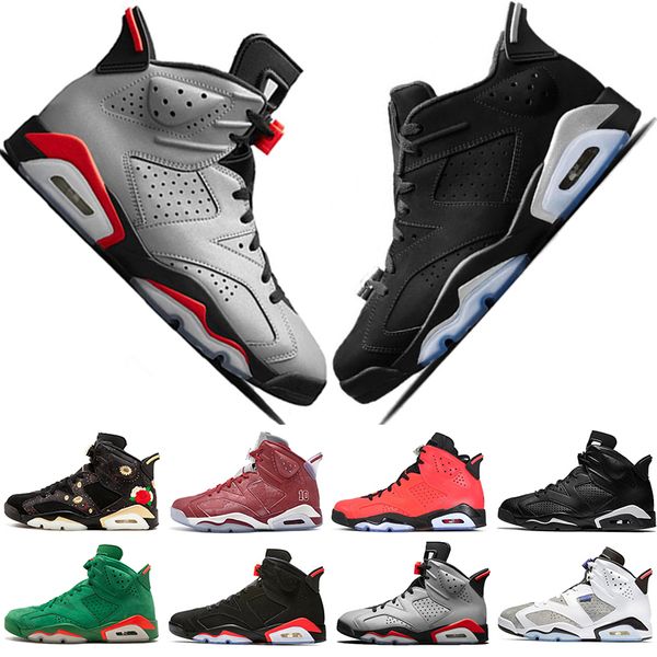 

Hot Cheap 2019 Bred VI 6 6s Mens Basketball Shoes Infrared 23 3M Reflective Tinker Gatorade Green Oreo Men Sports Sneakers Designer Trainers