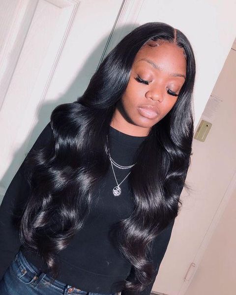 

transparent 360 lace frontal wigs pre plucked with baby hair body wave human hair wigs for women black natural brazilian remy