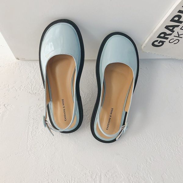 

2020 summer sale of women's shoes clear heels flat sandals suit female beige mary jane all-match ladies lady flower heeled, Black