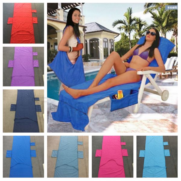 

215*75cm beach chair cover summer party double velvet sun lounger chair covers beach chair towel beach blanketl t2i5096