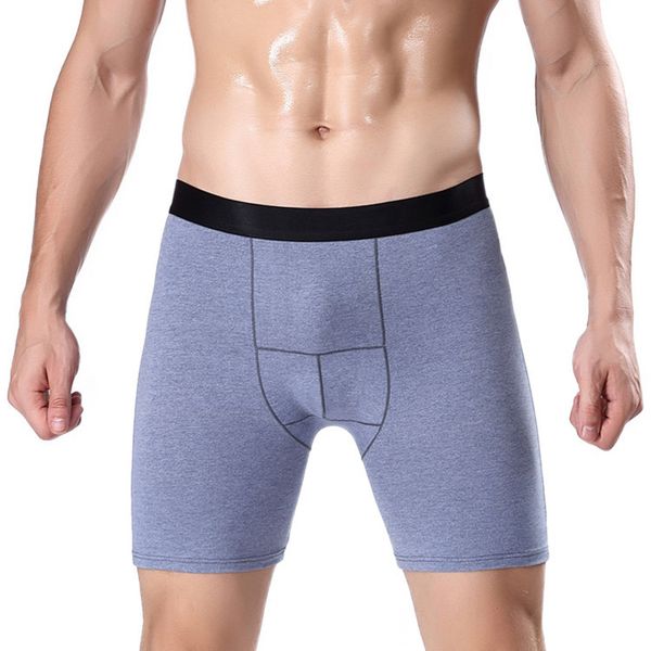 

men's sports cotton boxer briefs running wear pants underwear, Black;white