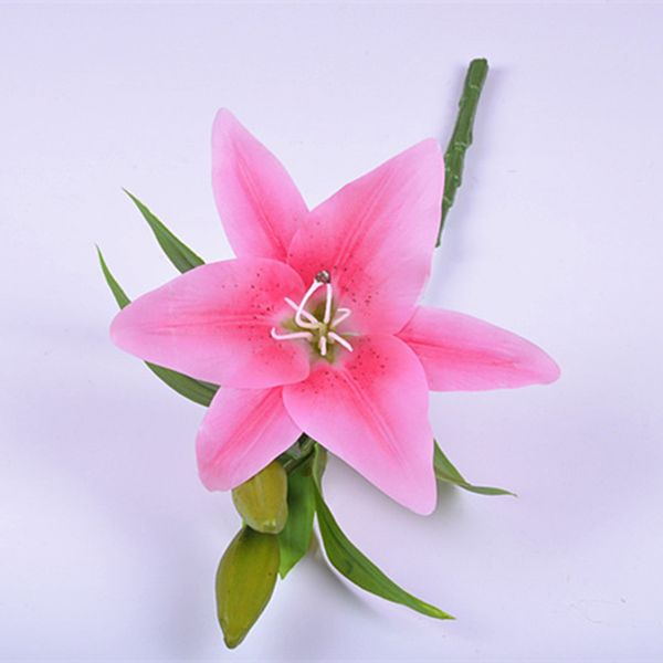 

1 lily artificial fake flowers plants bouquet bridal party home decor simulation