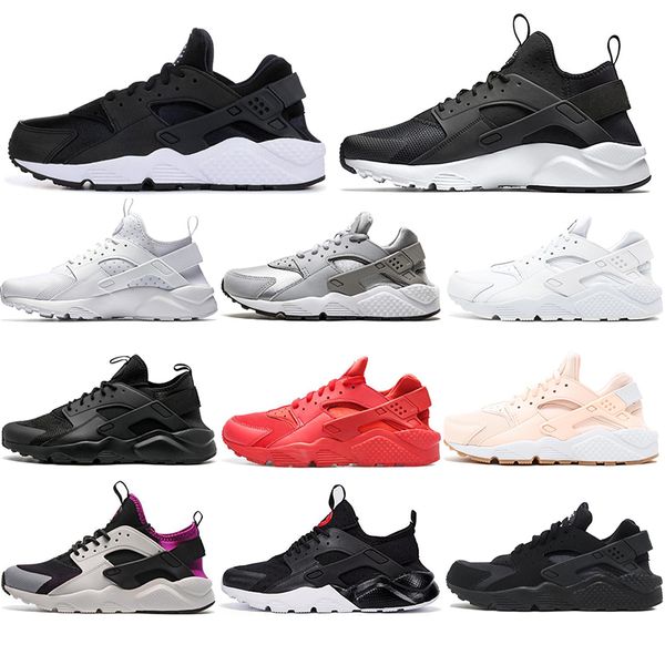 

with socks 2019 luxury huarache run ultra running shoes for men women triple black white red breathable mens trainer sports sneakers 36-45