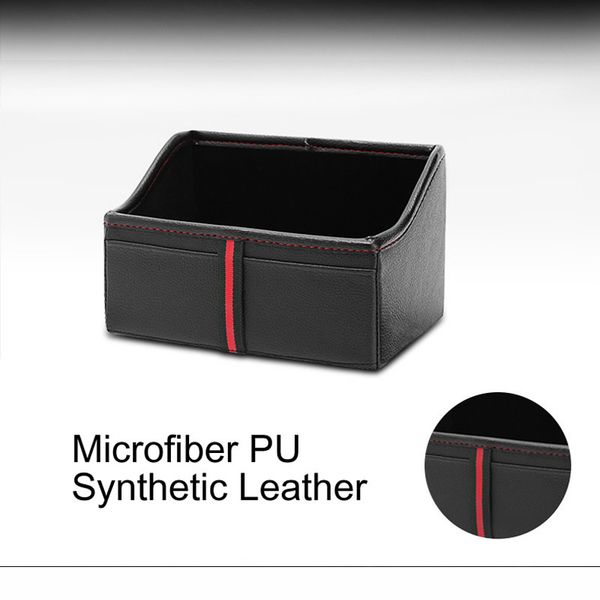 

new new microfiber pu synthetic leather multi-function storage box car tissue box for car armrest with card cup drink holder