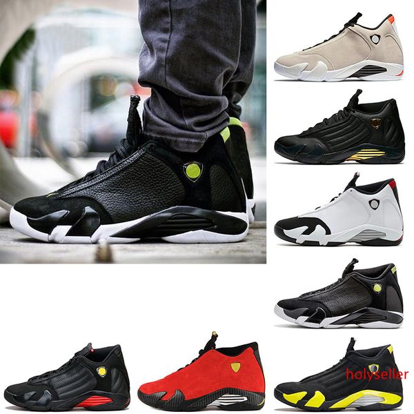 

new 14 14s basketball shoes men fusion purple last sblack fusion varsity red xiv playoffs mens trainers sports sneakers size 7-13