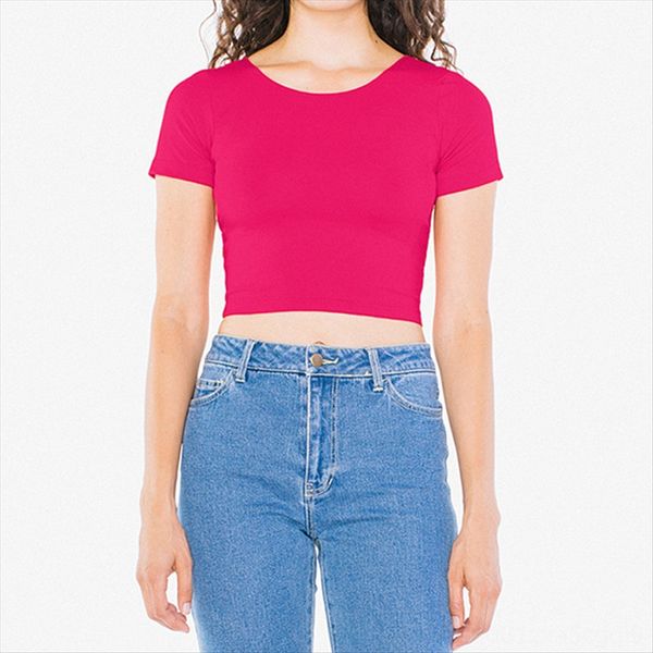 

navel short-sleeved t-shirt solid color women women's navel short-sleeved t-shirt women's solid color women top, White