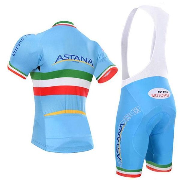 

crossrider team astana cycling jersey bike short sleeve set mtb ropa ciclismo pro cycling clothing mens bicycle maillot culotte, Black;blue